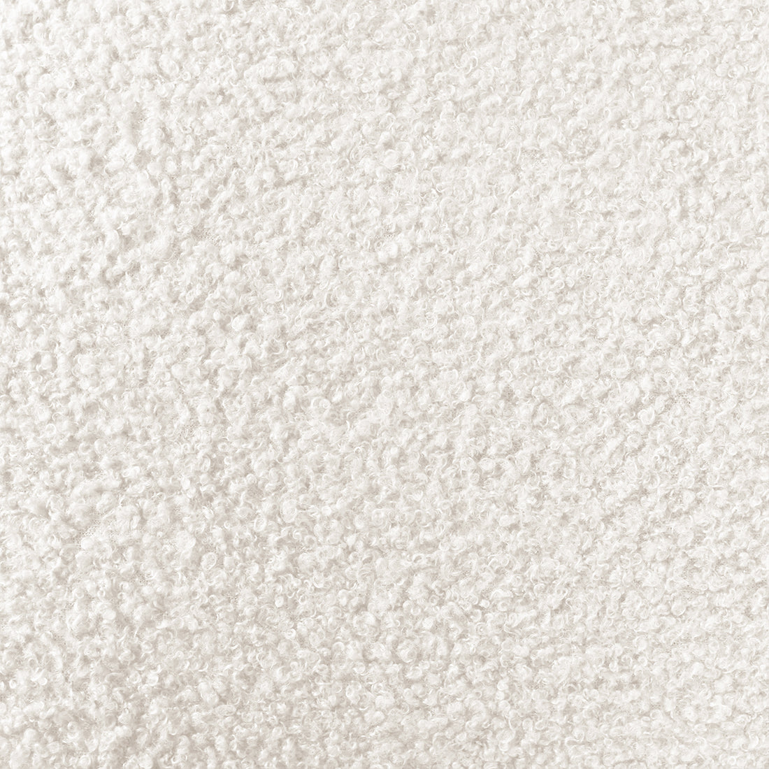 Close-up of Aina Queen Boucle Bed Frame in Cream White, highlighting the soft, curly-looped texture of the boucle fabric, exemplifying plush comfort and elegant design for a sophisticated bedroom aesthetic.