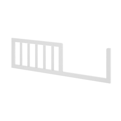 Azeem & Giro Baby Cot with attached white safety side-rail, paired with Gydas 10cm Nursery Mattress, showcasing a secure sleep setup for babies with sturdy construction and optimal support.