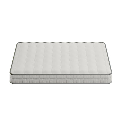Byron & Cybele Queen Wall Bed & Mattress Package in White, showcasing a clean, quilted-top mattress with rounded edges, highlighting luxury and space-saving design for modern living.