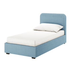 Carya Kids Single Fabric Boucle Bed Frame in Blue