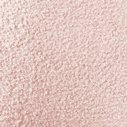 Carya Kids Single Fabric Bouclé Bed Frame in Light Pink features a soft, curly loop-pile texture, akin to sherpa, providing a cozy and elegant touch to any child's bedroom.
