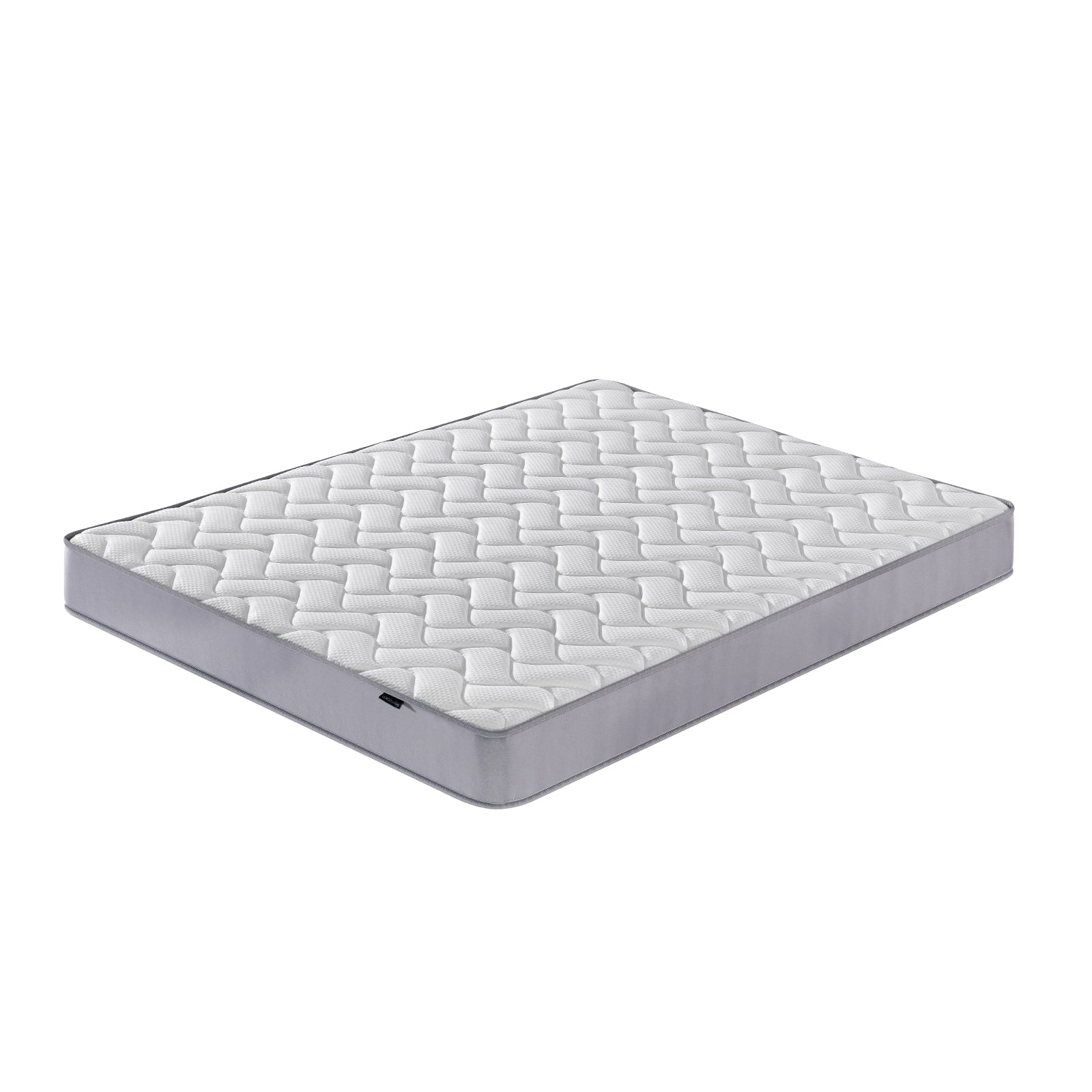Harel & Vesta Slide Bunk Bed & Vesta Mattress Set in Natural features a quilted white mattress top and light gray sides, highlighting its playful slide design and sturdy construction.