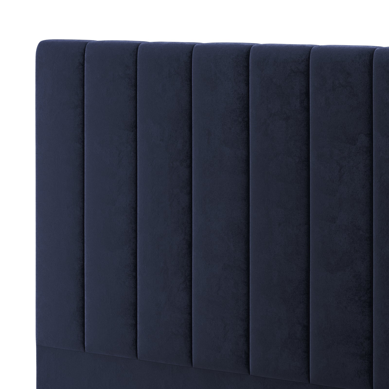 Gratiana Upholstered Velvet Queen Headboard features a plush, curved design with detailed stitching, emphasizing its Art Deco influence and luxurious appeal, ideal as a bedroom's elegant focal point.