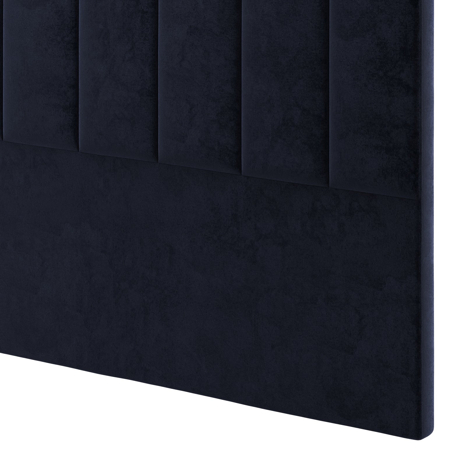 Gratiana Upholstered Velvet Headboard – Queen, showcasing a plush velvet surface with detailed stitching, curved silhouette, and a freestanding design, offering a blend of Art Deco and modern elegance.