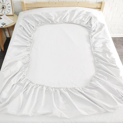 Amara 100% Cotton Fitted Sheet Set - White