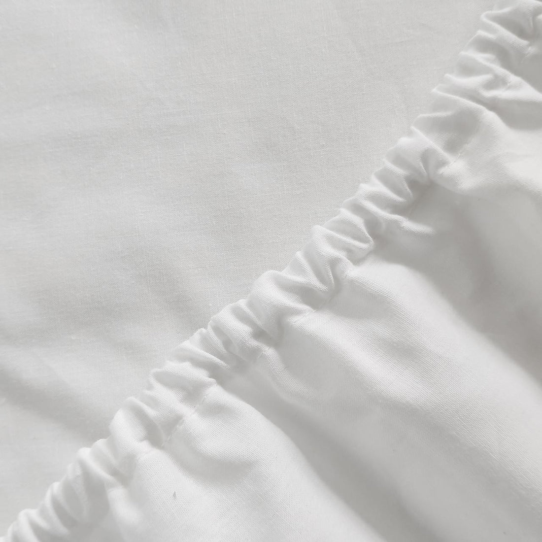 Amara 100% Cotton Fitted Sheet Set - White