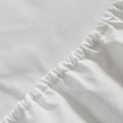 Amara 100% Cotton Fitted Sheet Set - White