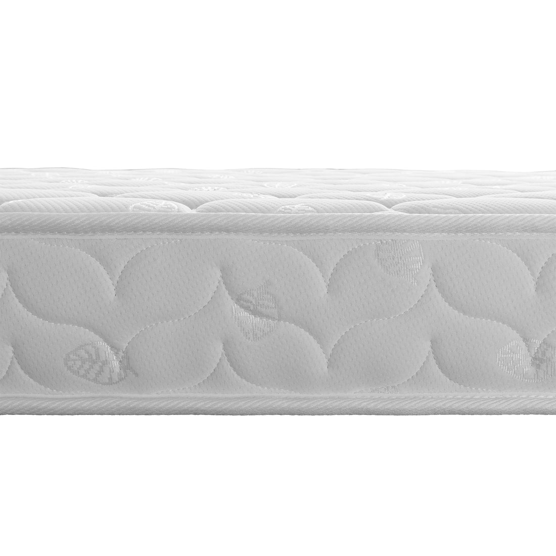 Lucy Triple Bunk Bed with Thermis Mattress Package, showcasing a close-up of the medium firm mattresses designed for optimal comfort and support within the durable L-shaped pine bunk bed structure.