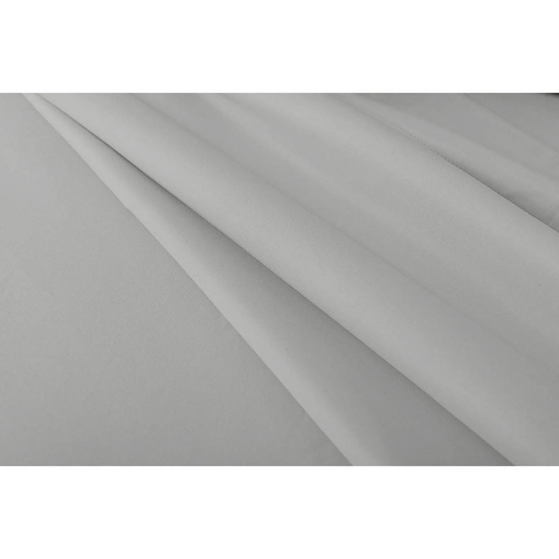 Close-up of the Valeria 1000TC Ultra Soft Bed Sheet Set in Light Grey, showcasing the ultra-smooth, high thread count fabric ideal for a luxurious sleep experience.