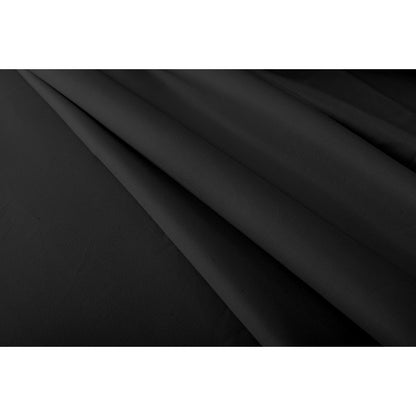Close-up of Valeria 1000TC Ultra Soft Bed Sheet Set – Black, showcasing luxurious black fabric with fine texture, highlighting the softness and high-thread-count quality for single bed elegance and comfort.