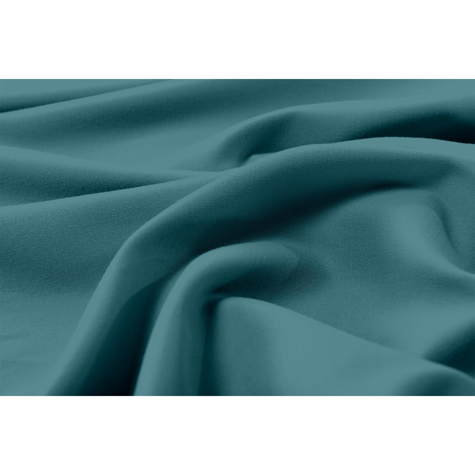 Close-up of the Valeria 1000TC Ultra Soft Bed Sheet Set - Moroccan Blue, showcasing the fine texture and quality of the 100% brushed microfiber fabric.