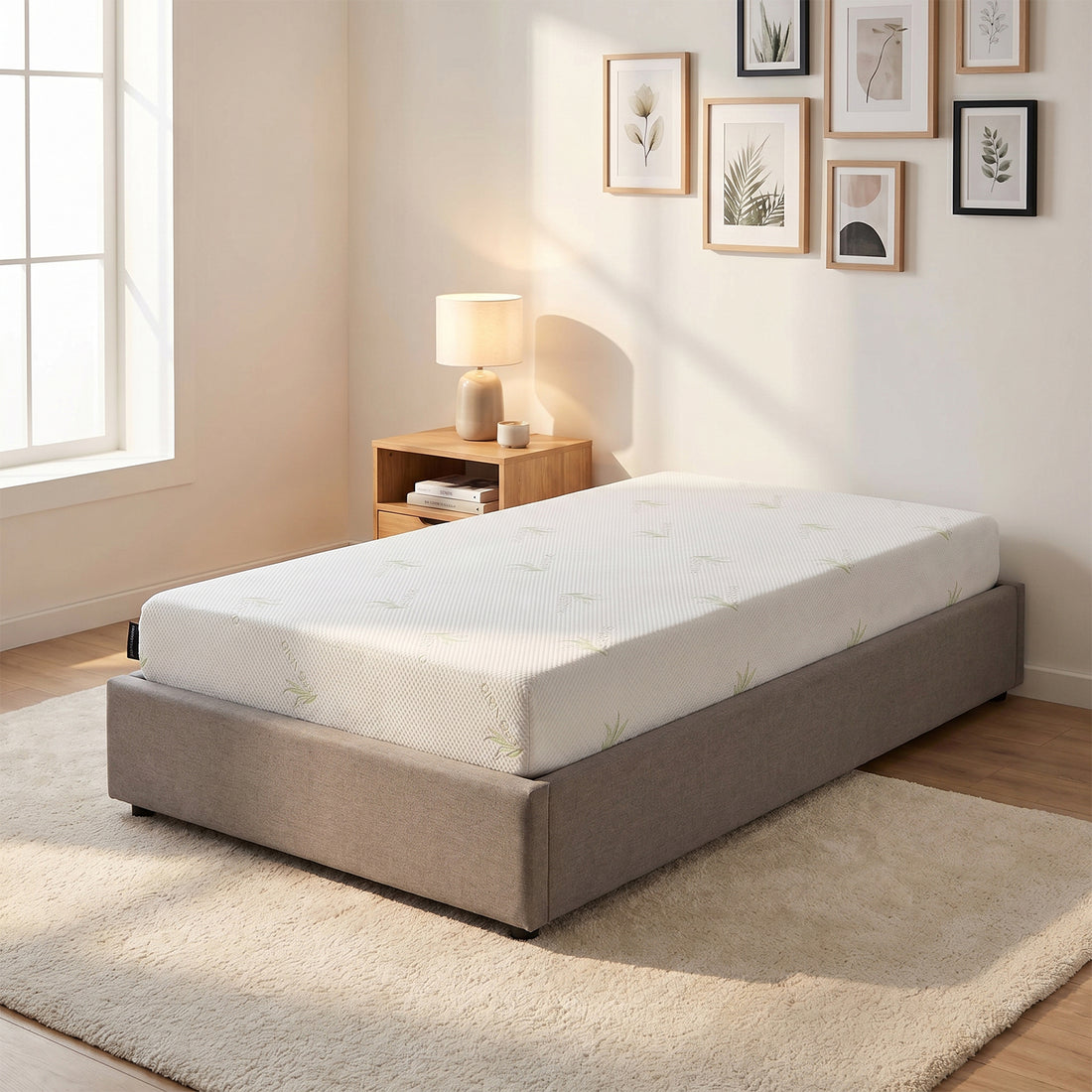 Calypso Single 20cm Knitted Bamboo Memory Foam Gel Mattress