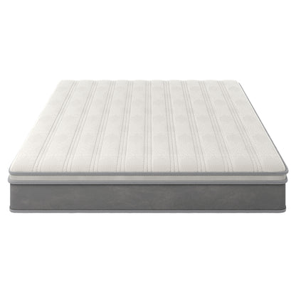 Delia King 28cm Medium Firm Euro Top Latex Mattress features a plush Euro top quilting, high-density latex layers, and individually wrapped springs, offering a luxurious, supportive sleeping surface perfect for comfort and body contouring.