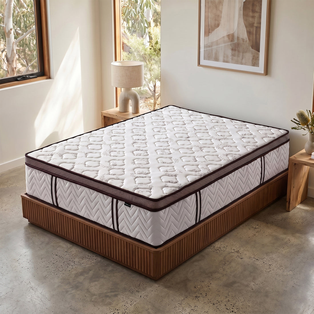 Selene Queen 30cm Euro Top Latex Mattress in Medium Firm