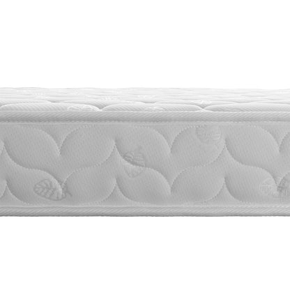 Side view of the Thermis Single 15cm Hypoallergenic Mattress in Medium Firm, showcasing its quilted design with independent pocket springs and high-density foam for optimal support and comfort.