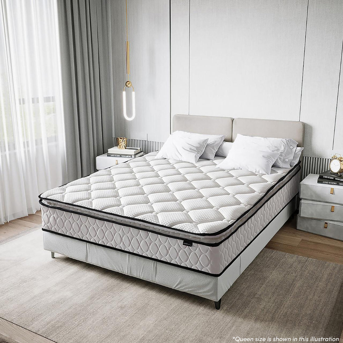 Venus Double 23cm Pillow Top Pocket Spring Mattress in Firm