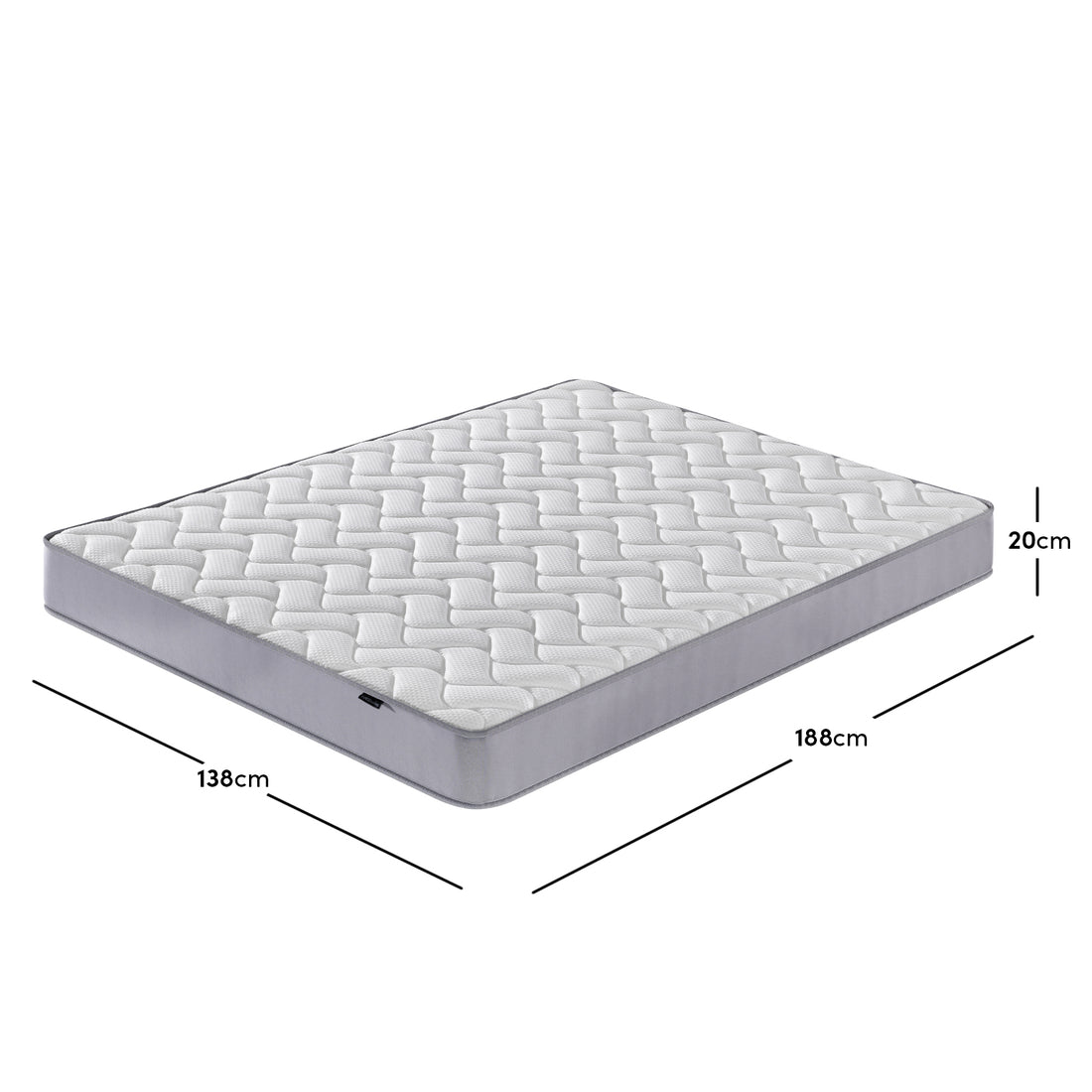 Close-up of the Vesta Double 20cm Medium Firm Pocket Spring Latex Mattress, showcasing its layered structure and breathable fabric, emphasizing the mattress's premium quality and support features.