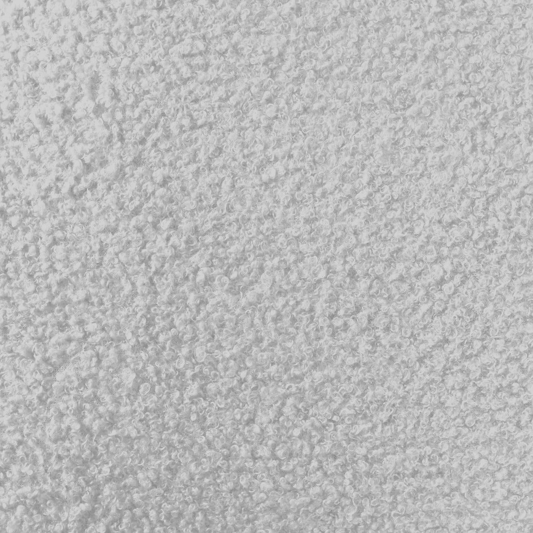 Close-up of the Estilla Boucle Upholstered Rainbow Single Bed in Cream White, showcasing its textured, fluffy loop-pile fabric surface resembling terrycloth, highlighting the soft and inviting material.