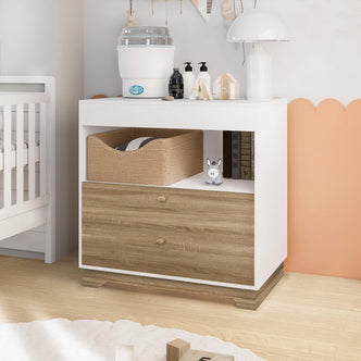 Adalyn 89cm Lowboy Dresser with Drawers - White Natural - Lifestyle