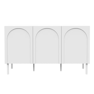 Archen 140cm 3 Door Storage Buffet Sideboard in White