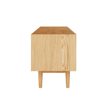 Bea 180cm Rattan American Oak Entertainment Unit - Natural