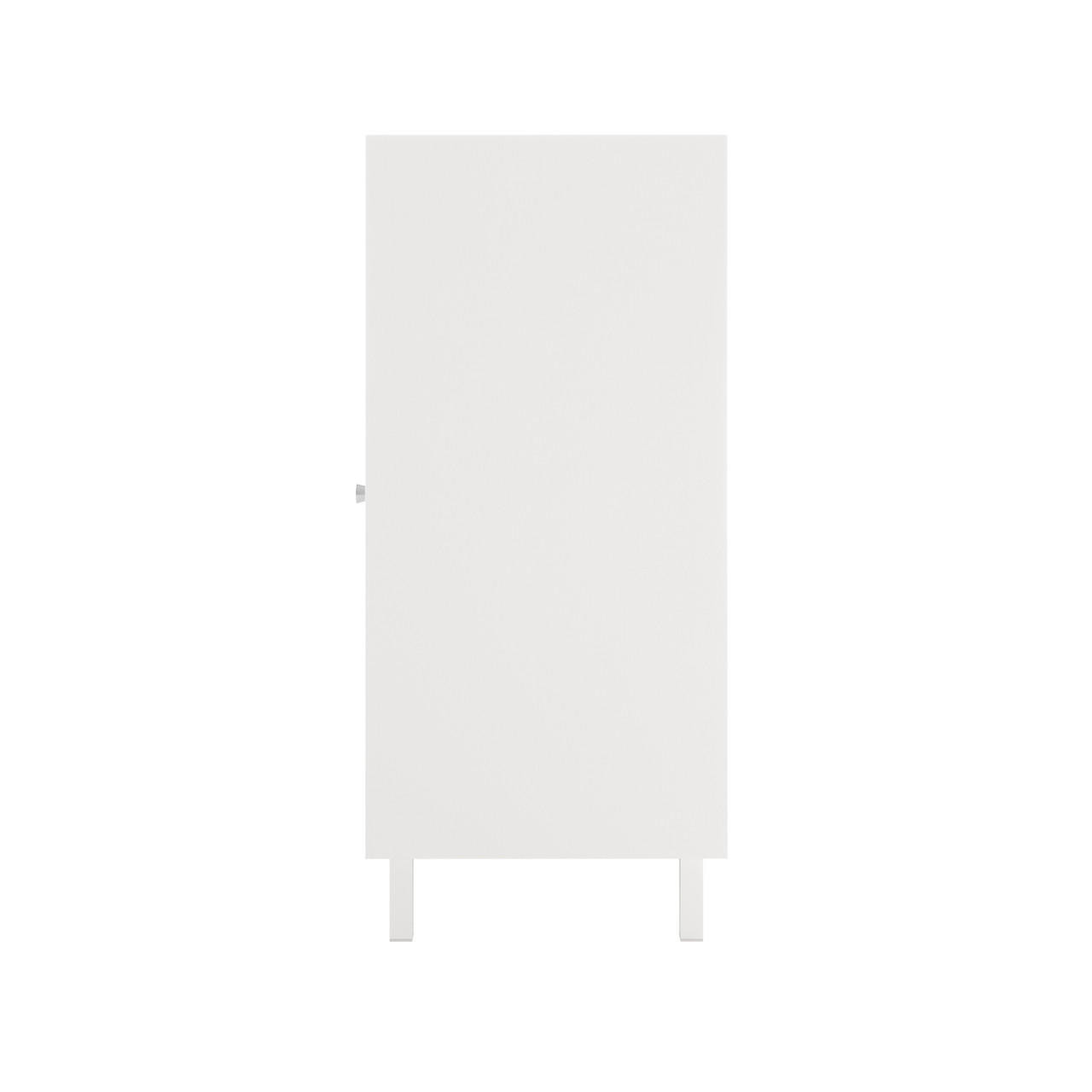 Cambria 75cm Fluted Glass Door Sideboard Cabinet - White