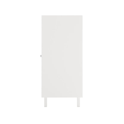 Cambria 75cm Fluted Glass Door Sideboard Cabinet - White