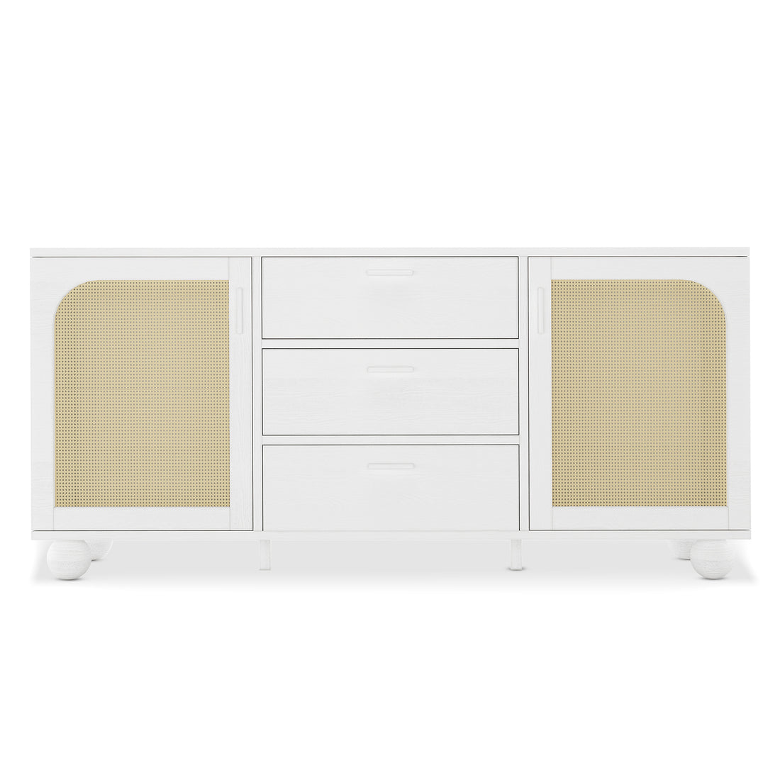 Carlo 160cm Rattan Sideboard Buffet Table - White