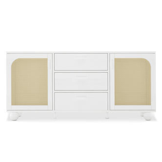 Carlo 160cm Rattan Sideboard Buffet Table - White