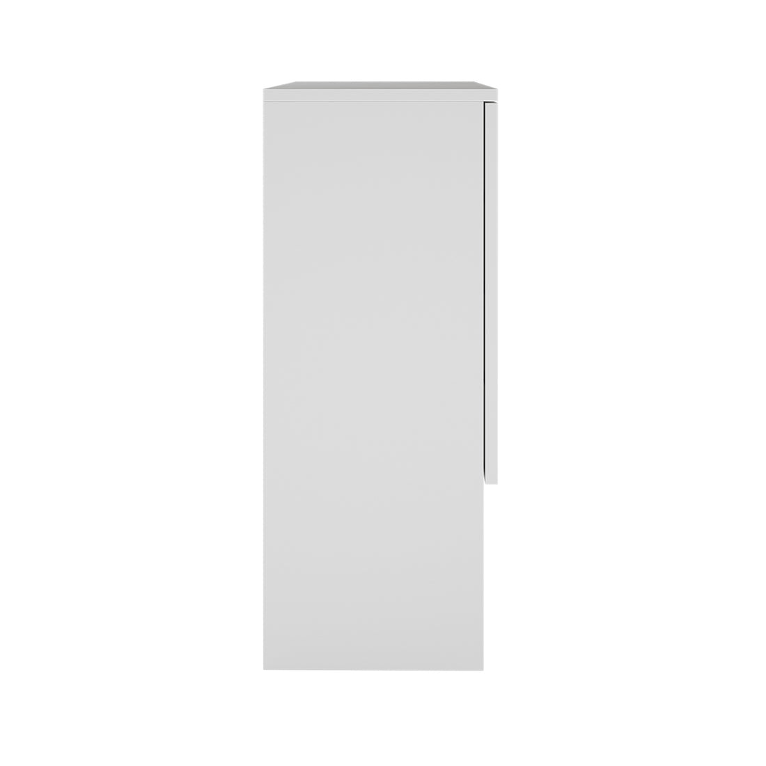 Hava 80cm Arched Shoe Cabinet White, featuring a sleek, arched design with two doors, offering spacious storage. Ideal for organizing shoes and accessories in modern hallways.