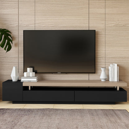 Kandi 180cm Entertainment Unit with Drawers - Black - Lifestyle
