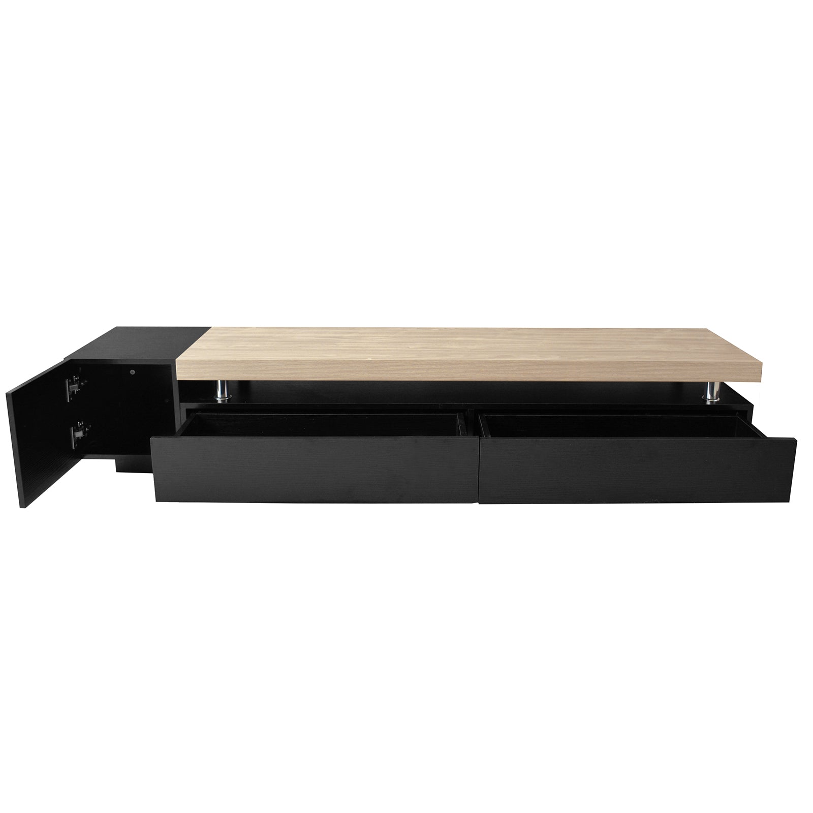 Kandi 180cm Entertainment Unit with Drawers - Black