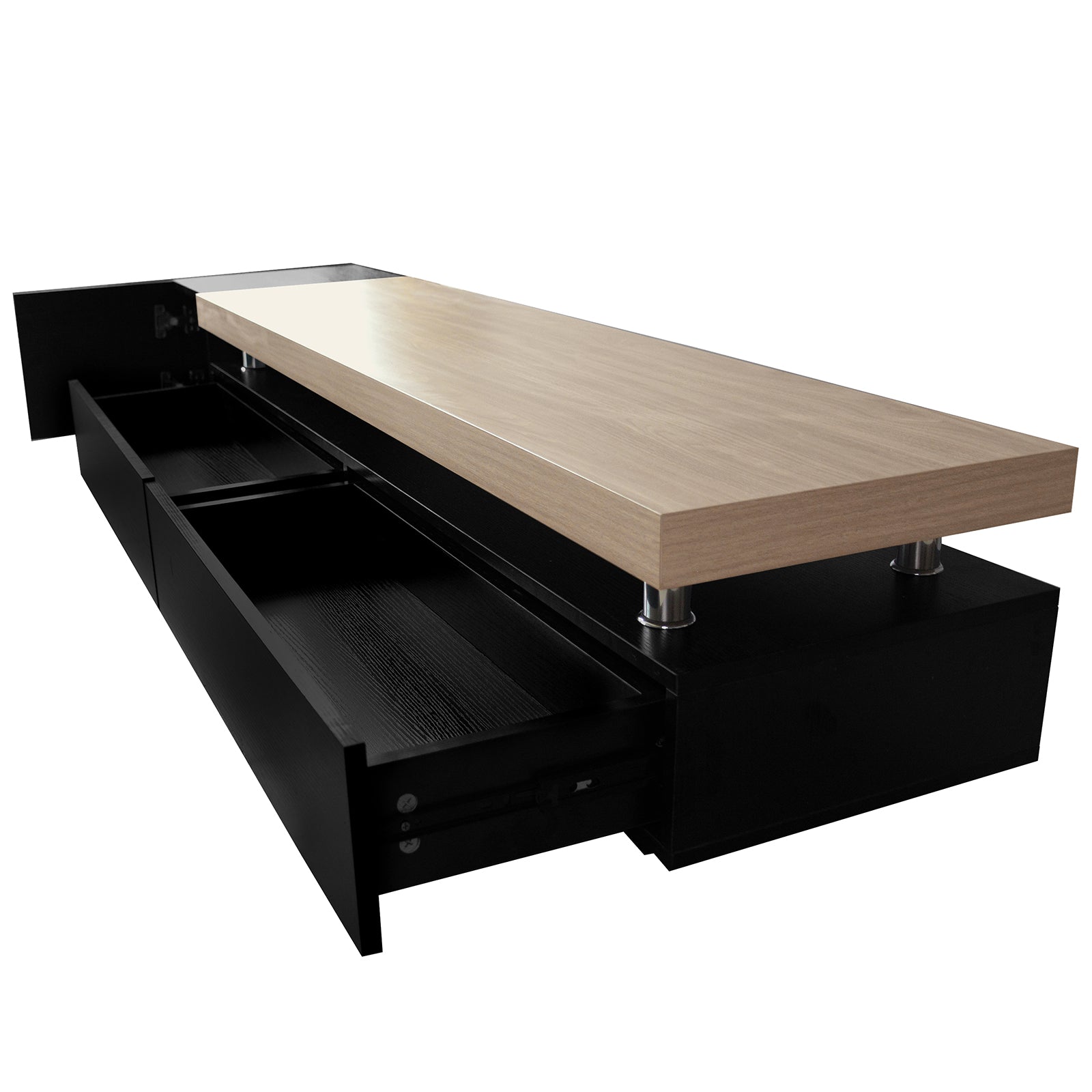 Kandi 180cm Entertainment Unit with Drawers - Black