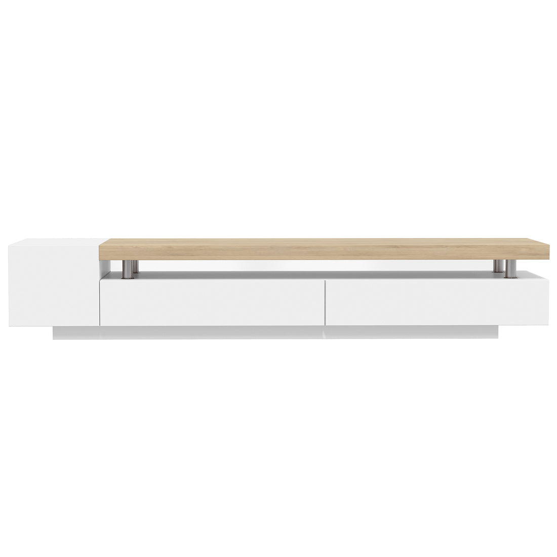 Kandi 180cm Entertainment Unit with Drawers - White