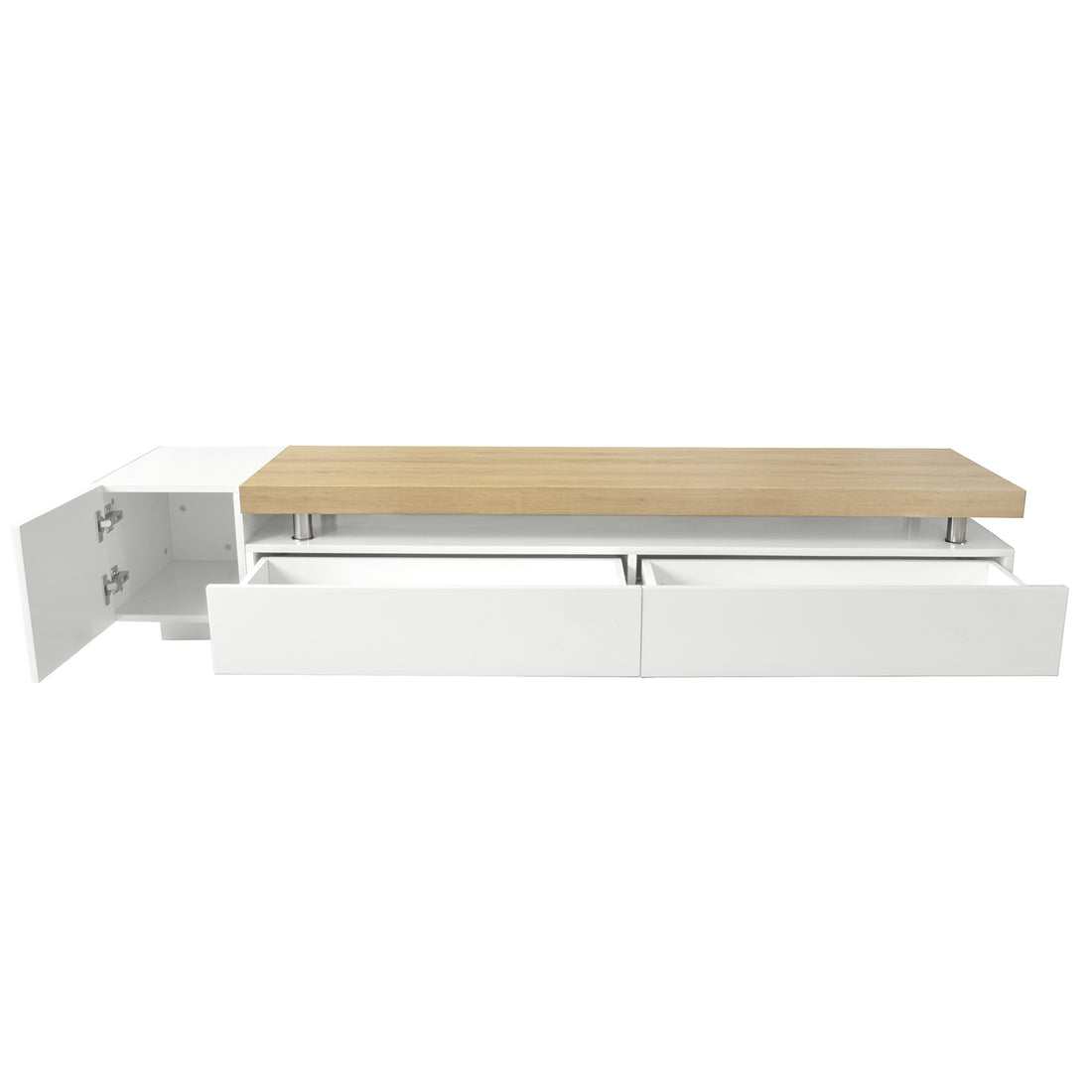 Kandi 180cm Entertainment Unit with Drawers - White