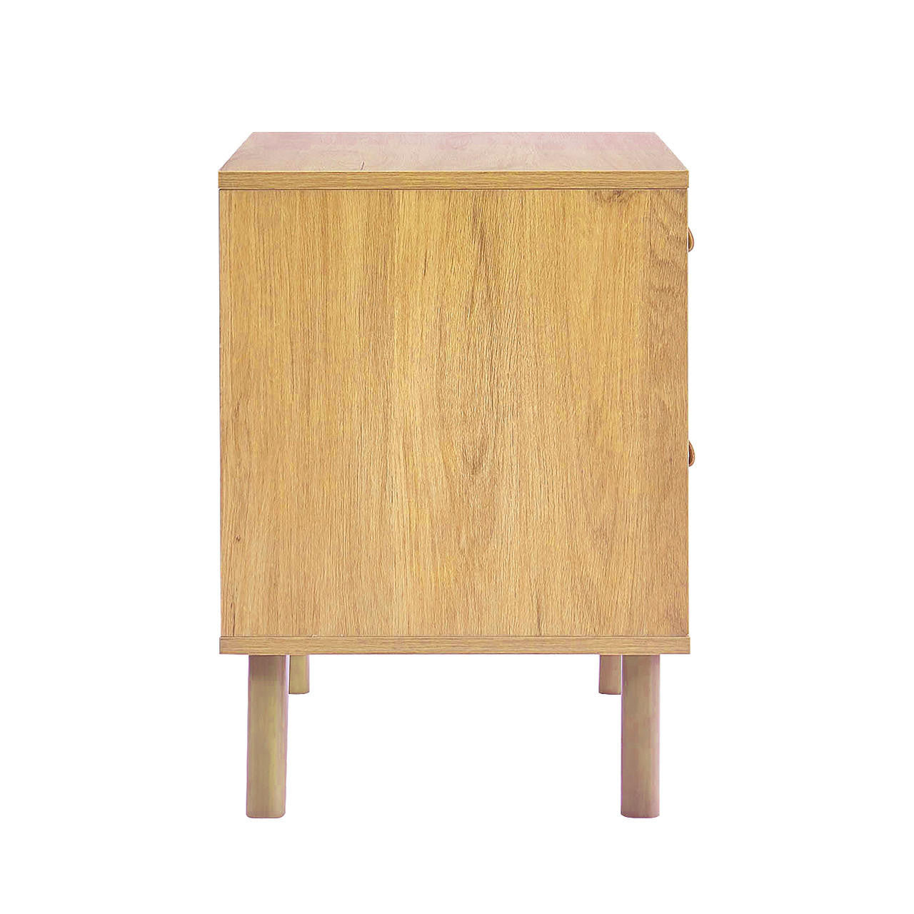 Sylvia Bedside Table with Drawers - White