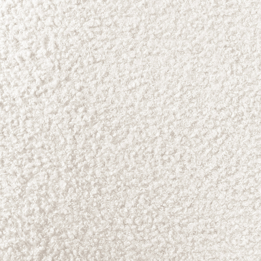 Tyla Boucle Bedside Table in Cream White features a plush boucle fabric surface with tiny loops and curls, showcasing its soft and textured elegance, ideal for adding warmth to your bedroom.
