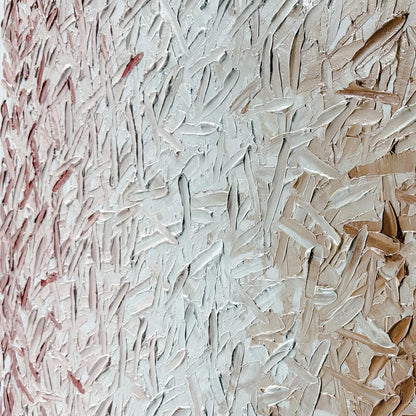 Close up of Amelia Textured Canvas Hanging Wall Art Frame - 80x80cm