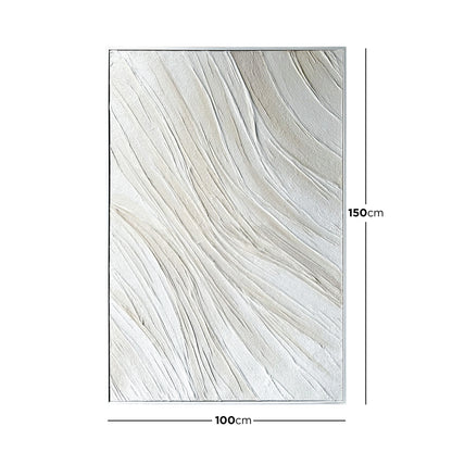 Dimensions of Anya Abstract Textured Wall Art: 100x150cm, showcasing its rectangular size, perfect for a contemporary focal point in various room settings.