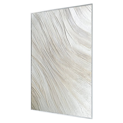Left Angled view of Anya Abstract Textured Hanging Canvas, highlighting the dimensionality of its 3D texture, the lightweight polystyrene frame, and artistic depth.