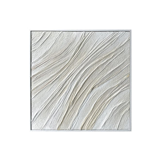 Front view of Anya Abstract Textured Hanging Canvas, featuring soft, flowing abstract patterns with a unique 3D textured surface and hand-painted gel finish.
