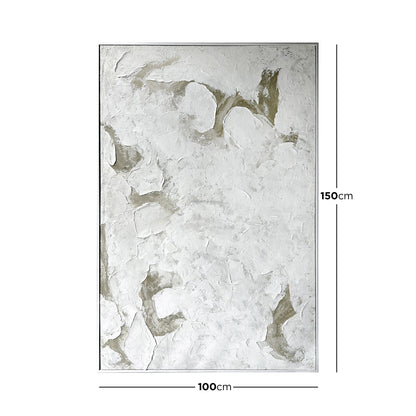Dimensions of Luma Framed Textured Abstract Wall Art: 100x150cm, showcasing its versatile rectangular size, suitable for various room layouts and design aesthetics.