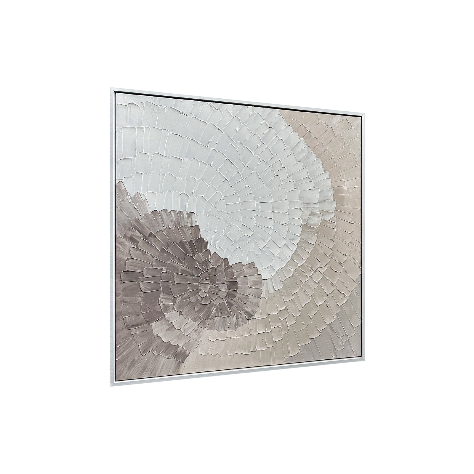 Right Angled view of Zendaya Modern Textured Hanging Canvas, highlighting the depth of its 3D texture, the lightweight polystyrene frame, and overall craftsmanship.