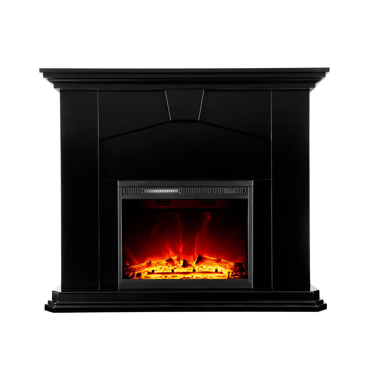 Vermont Free Standing 1600W Electric Fireplace Heater - Black