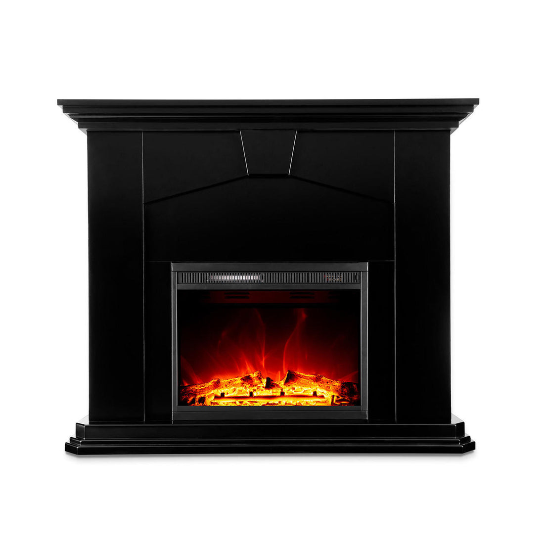 Vermont Free Standing 1600W Electric Fireplace Heater - Black