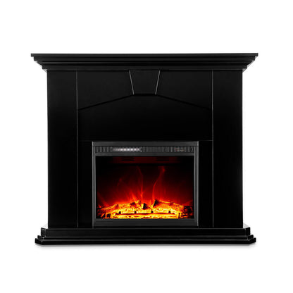 Vermont Free Standing 1600W Electric Fireplace Heater - Black