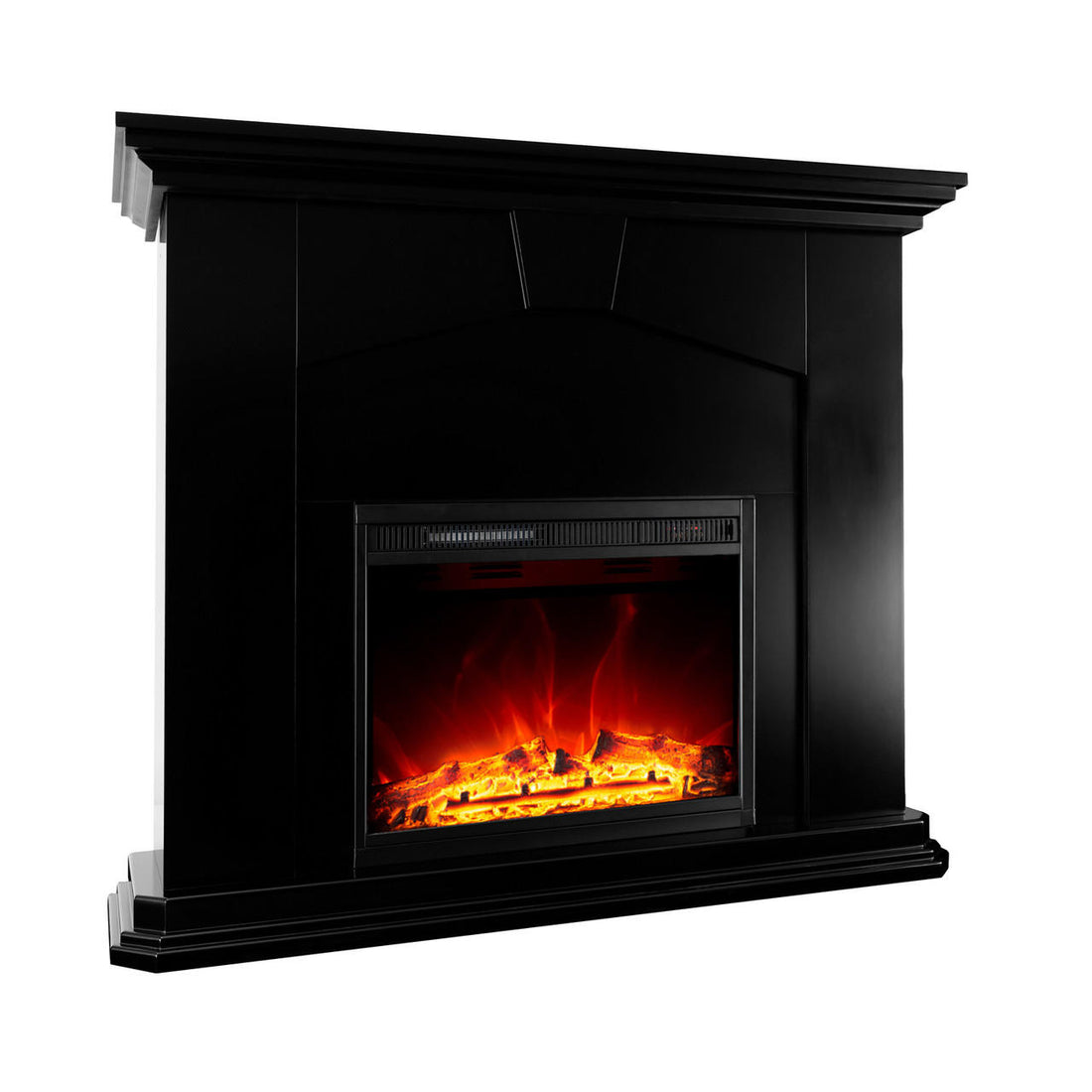 Vermont Free Standing 1600W Electric Fireplace Heater - Black