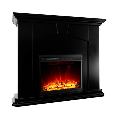 Vermont Free Standing 1600W Electric Fireplace Heater - Black