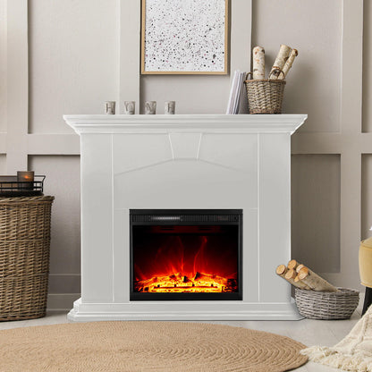 Vermont Free Standing 1600W Electric Fireplace Heater - White - Lifestyle