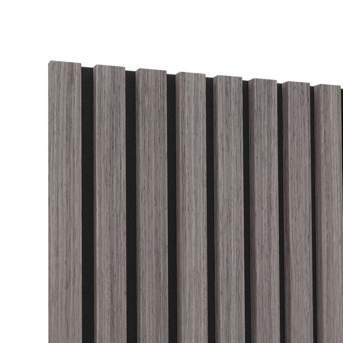 Close-up of the Agoran 270cm Acoustic Wood Slat Wall Panel - Set of 2, showcasing the detailed wood grain and sleek slat design, ideal for enhancing style and acoustics in spaces.